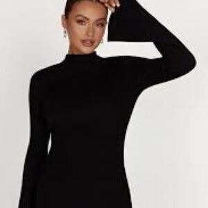 Meshki Jovie Oversized Knit Jumper Black Extra Small